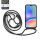 Handykette für Samsung Galaxy A05s Hanyhülle mit Band Hülle mit Kodel Smartphone Halskette in Schwarz