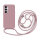 Handykette für Samsung Galaxy S25+ Hanyhülle mit Band Hülle mit Kodel Smartphone Halskette in Rosa