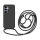 Handykette für Samsung Galaxy S25+ Hanyhülle mit Band Hülle mit Kodel Smartphone Halskette in Schwarz