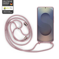 Handykette für Samsung Galaxy S25 Ultra Hanyhülle mit Band Hülle mit Kodel Smartphone Halskette in Rosa
