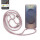 Handykette für Samsung Galaxy S25 Ultra Hanyhülle mit Band Hülle mit Kodel Smartphone Halskette in Rosa