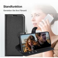 Handyhülle für Apple iPhone 16E – Klapphülle PU-Leder Schwarz