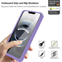 Handyhülle für Apple iPhone 16E – 360° Panzer Case mit Displayschutz Lila