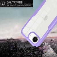 Handyhülle für Apple iPhone 16E – 360° Panzer Case mit Displayschutz Lila