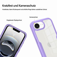 Handyhülle für Apple iPhone 16E – 360° Panzer Case mit Displayschutz Lila
