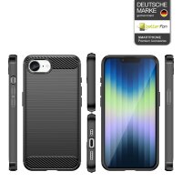 Handyhülle für Apple iPhone 16E – Outdoor Silikon Cover Schwarz