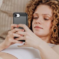 Handyhülle für Apple iPhone 16E – Outdoor Silikon Cover Schwarz