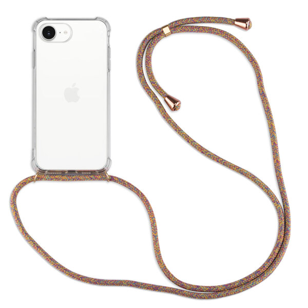 Handykette für Apple iPhone 16E – Handyhülle mit Band Rainbow