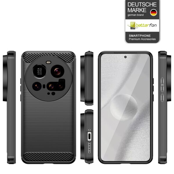 Handyhülle Für Xiaomi Mi 10T Lite – Carbon-Look, Schwarz, Stoßfest Mit Erhöhtem Rand Für Display-Schutz