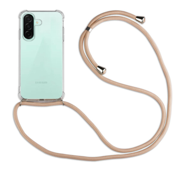 Handykette für Samsung Galaxy A26 Handyhülle mit Band Case TPU Hülle mit Kordel in Beige / Braun