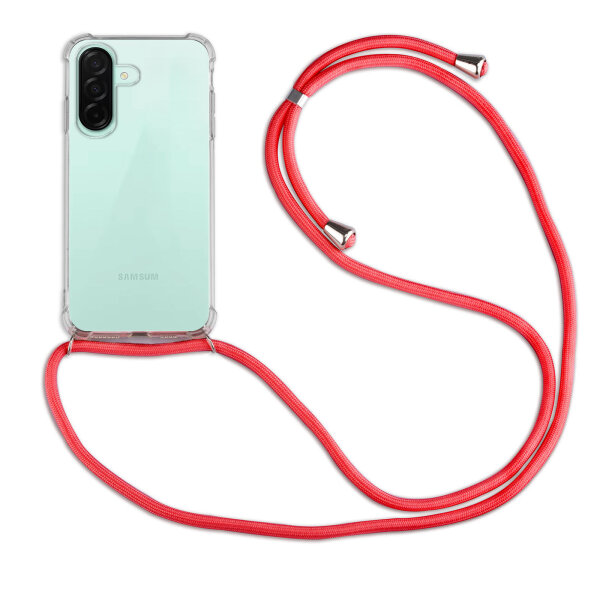 Handykette für Samsung Galaxy A26 Handyhülle mit Band Case TPU Hülle mit Kordel in Rot