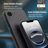 Hülle für Apple iPhone 16E Handyhülle Back Cover Silikon Case Bumper in Schwarz