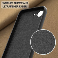 Hülle für Apple iPhone 16E Handyhülle Back Cover Silikon Case Bumper in Schwarz
