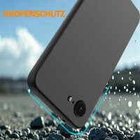 Hülle für Apple iPhone 16E Handyhülle Back Cover Silikon Case Bumper in Schwarz