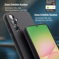 Hülle für Samsung Galaxy A36 / A56 Handyhülle Back Cover Silikon Case Bumper in Schwarz