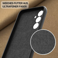 Hülle für Samsung Galaxy A36 / A56 Handyhülle Back Cover Silikon Case Bumper in Schwarz