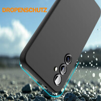 Hülle für Samsung Galaxy A36 / A56 Handyhülle Back Cover Silikon Case Bumper in Schwarz