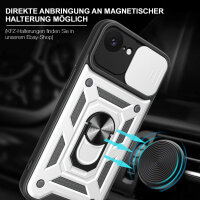 Handyhülle für Apple iPhone 16E – Ring Panzer Case Silber