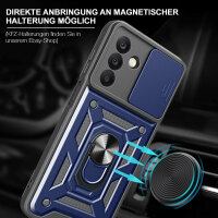 Outdoor Panzer Hülle für Samsung Galaxy A26 mit Kameraschutz Ringhalter Bumper in Blau