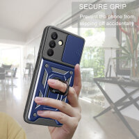 Outdoor Panzer Hülle für Samsung Galaxy A26 mit Kameraschutz Ringhalter Bumper in Blau