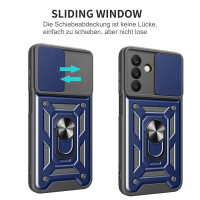 Outdoor Panzer Hülle für Samsung Galaxy A26 mit Kameraschutz Ringhalter Bumper in Blau