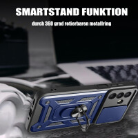 Outdoor Panzer Hülle für Samsung Galaxy A26 mit Kameraschutz Ringhalter Bumper in Blau