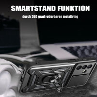 Outdoor Panzer Hülle für Samsung Galaxy A26 mit Kameraschutz Ringhalter Bumper in Schwarz