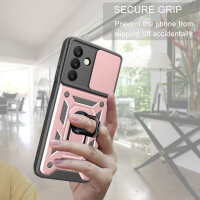 Outdoor Panzer Hülle für Samsung Galaxy A26 mit Kameraschutz Ringhalter Bumper in Rosegold