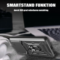 Outdoor Panzer Hülle für Xiaomi 15 Handyhülle Kameraschutz Ringhalter in Schwarz