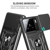Outdoor Panzer Hülle für Xiaomi 15 Handyhülle Kameraschutz Ringhalter in Schwarz