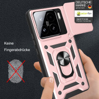 Outdoor Panzer Hülle für Xiaomi 15 Handyhülle Kameraschutz Ringhalter in Rosegold