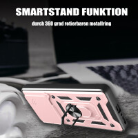 Outdoor Panzer Hülle für Xiaomi 15 Handyhülle Kameraschutz Ringhalter in Rosegold