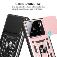 Outdoor Panzer Hülle für Xiaomi 15 Handyhülle Kameraschutz Ringhalter in Rosegold