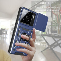 Outdoor Panzer Hülle für Xiaomi 15 Handyhülle Kameraschutz Ringhalter in Blau
