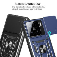 Outdoor Panzer Hülle für Xiaomi 15 Handyhülle Kameraschutz Ringhalter in Blau