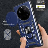 Outdoor Panzer Hülle für Xiaomi 15 Ultra Handyhülle Kameraschutz Ringhalter in Blau