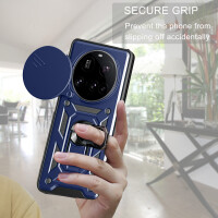 Outdoor Panzer Hülle für Xiaomi 15 Ultra Handyhülle Kameraschutz Ringhalter in Blau