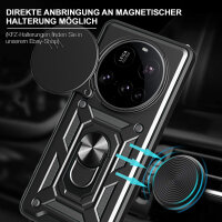 Outdoor Panzer Hülle für Xiaomi 15 Ultra Handyhülle Kameraschutz Ringhalter in Schwarz