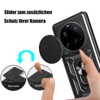 Outdoor Panzer Hülle für Xiaomi 15 Ultra Handyhülle Kameraschutz Ringhalter in Schwarz