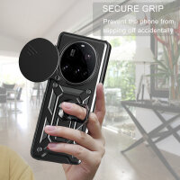 Outdoor Panzer Hülle für Xiaomi 15 Ultra Handyhülle Kameraschutz Ringhalter in Schwarz