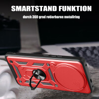 Outdoor Panzer Hülle für Xiaomi 15 Ultra Handyhülle Kameraschutz Ringhalter in Rot