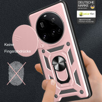 Outdoor Panzer Hülle für Xiaomi 15 Ultra Handyhülle Kameraschutz Ringhalter in Rosegold