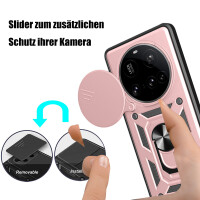 Outdoor Panzer Hülle für Xiaomi 15 Ultra Handyhülle Kameraschutz Ringhalter in Rosegold