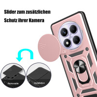 Outdoor Panzer Hülle für Poco X7 Handyhülle Kameraschutz Ringhalter in Rosegold