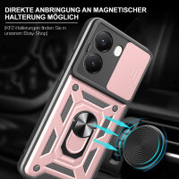 Outdoor Panzer Hülle für Poco X7 Pro 5G Handyhülle Kameraschutz Ringhalter in Rosegold