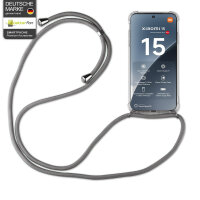 Handykett für Xiaomi 15 Hülle mit Kordel Handyhülle mit Band in Grau