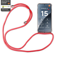 Handykett für Xiaomi 15 Hülle mit Kordel Handyhülle mit Band in Rot