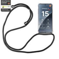 Handykett für Xiaomi 15 Hülle mit Kordel Handyhülle mit Band in Schwarz