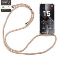 Handykett für Xiaomi 15 Ultra Hülle mit Kordel Handyhülle mit Band in Beige / Braun