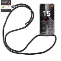 Handykett für Xiaomi 15 Ultra Hülle mit Kordel Handyhülle mit Band in Schwarz